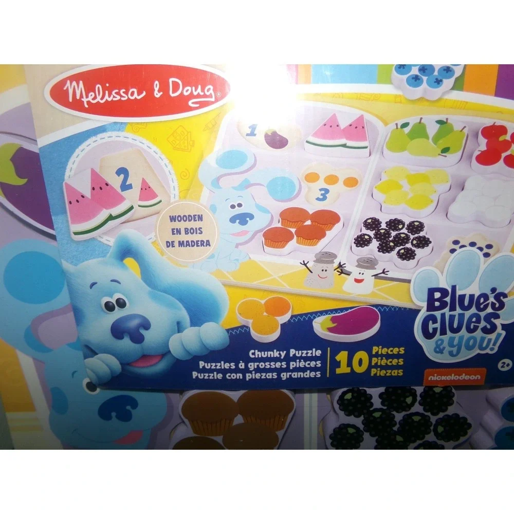 Melissa and Doug Blues Clues 10 Pc Chunky Wooden Puzzle Toy NEW